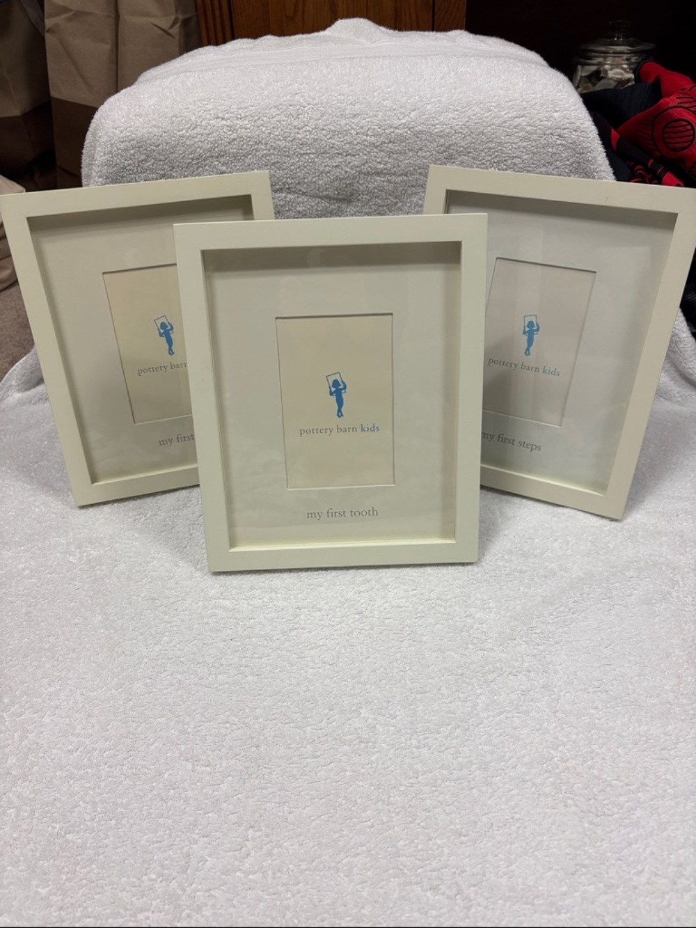 Pottery Barn Kids my first Cream-White Baby Frame Set